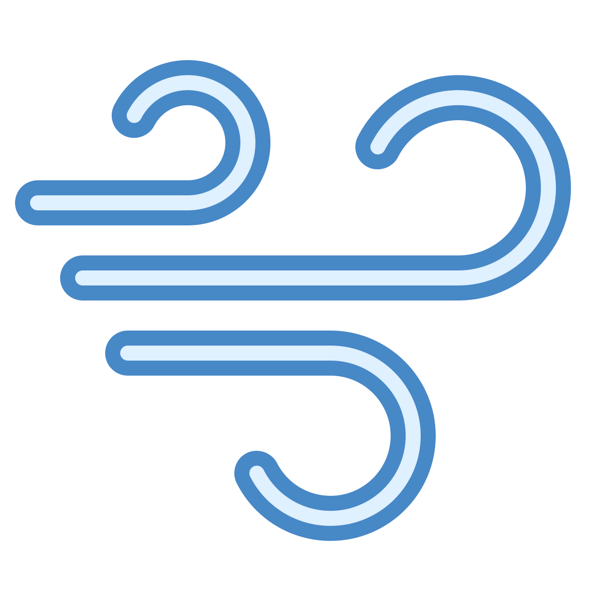 blue ui style wind icon