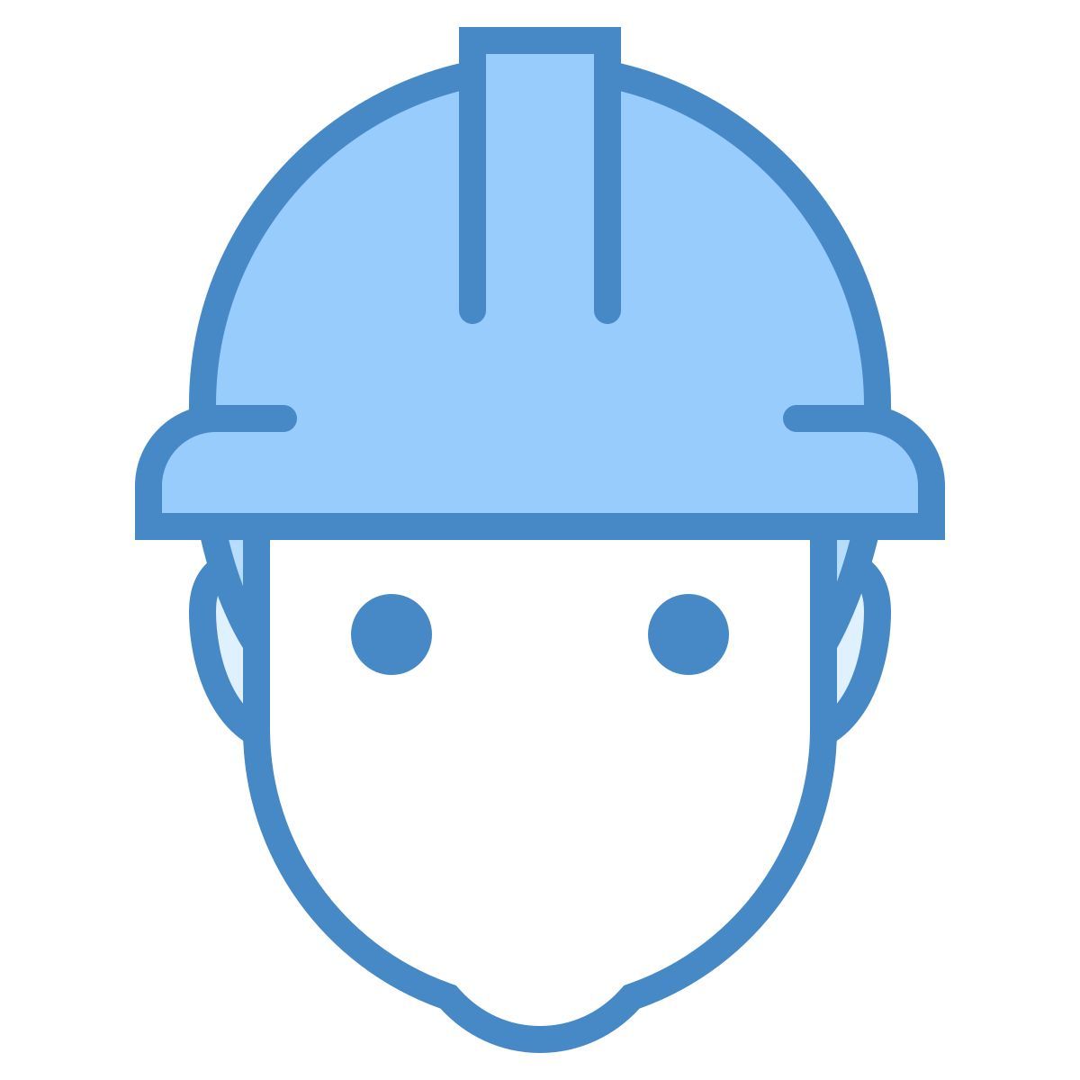 blue ui style worker icon
