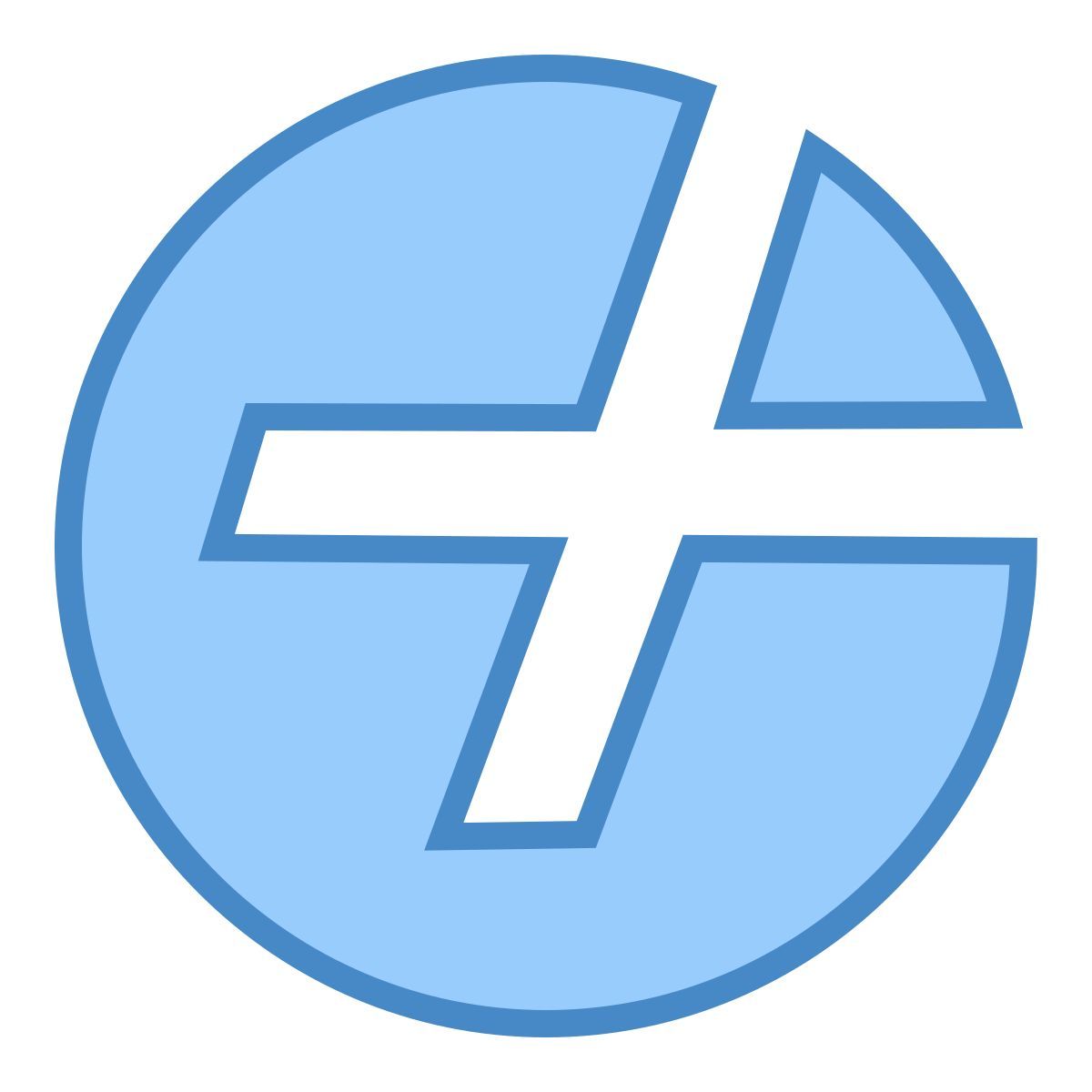 blue ui style yandex plus icon