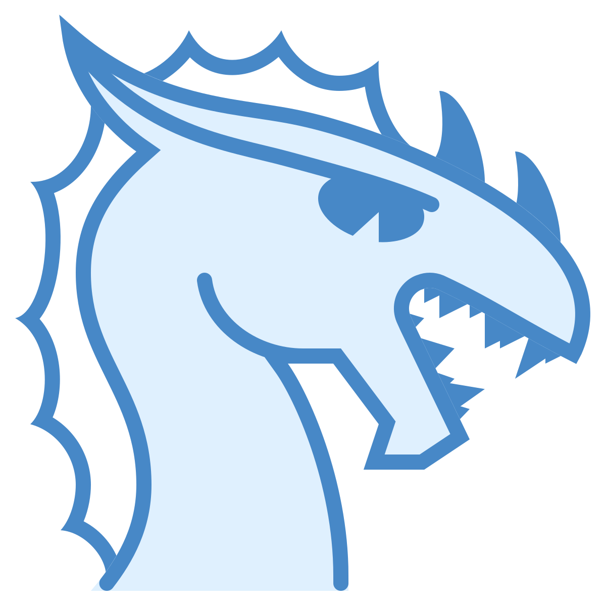 blue ui style year of dragon icon