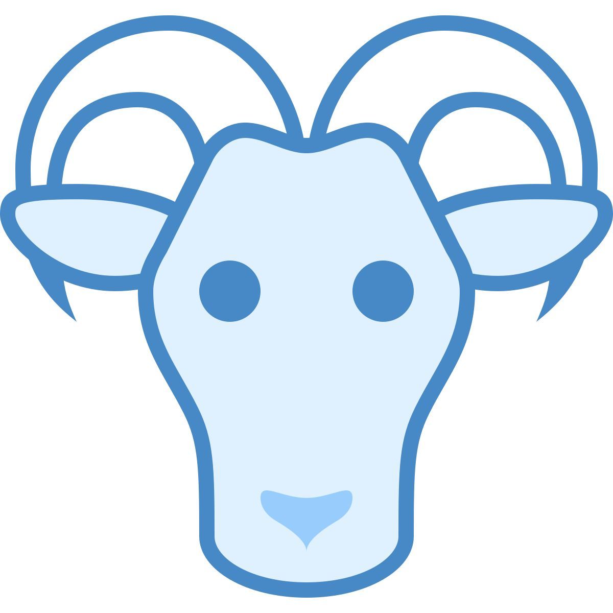 blue ui style jahr der ziege icon