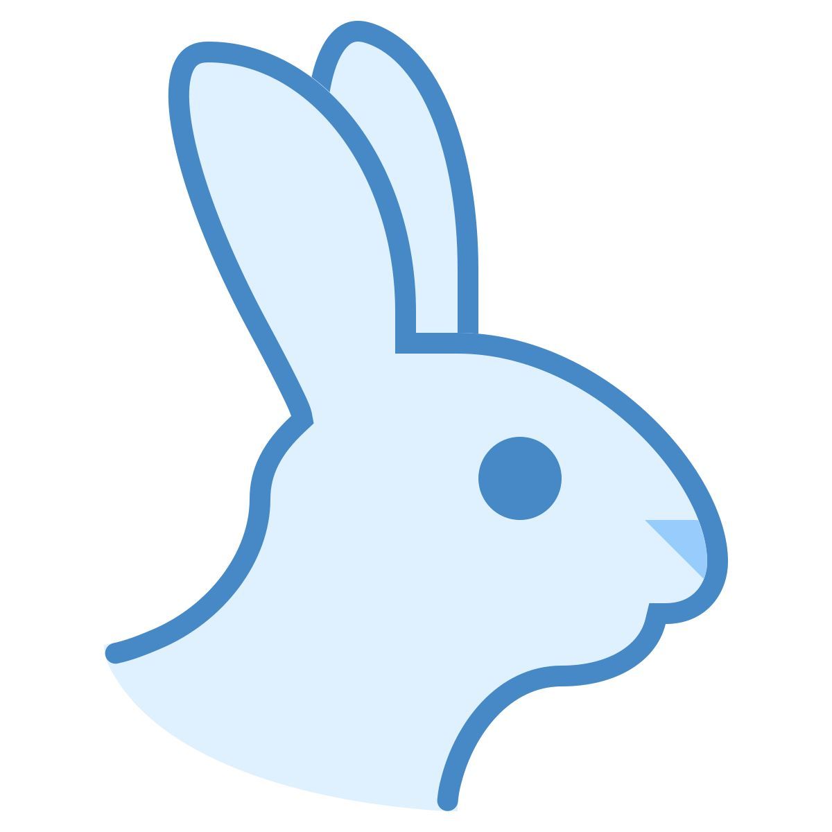 blue ui style year of rabbit icon