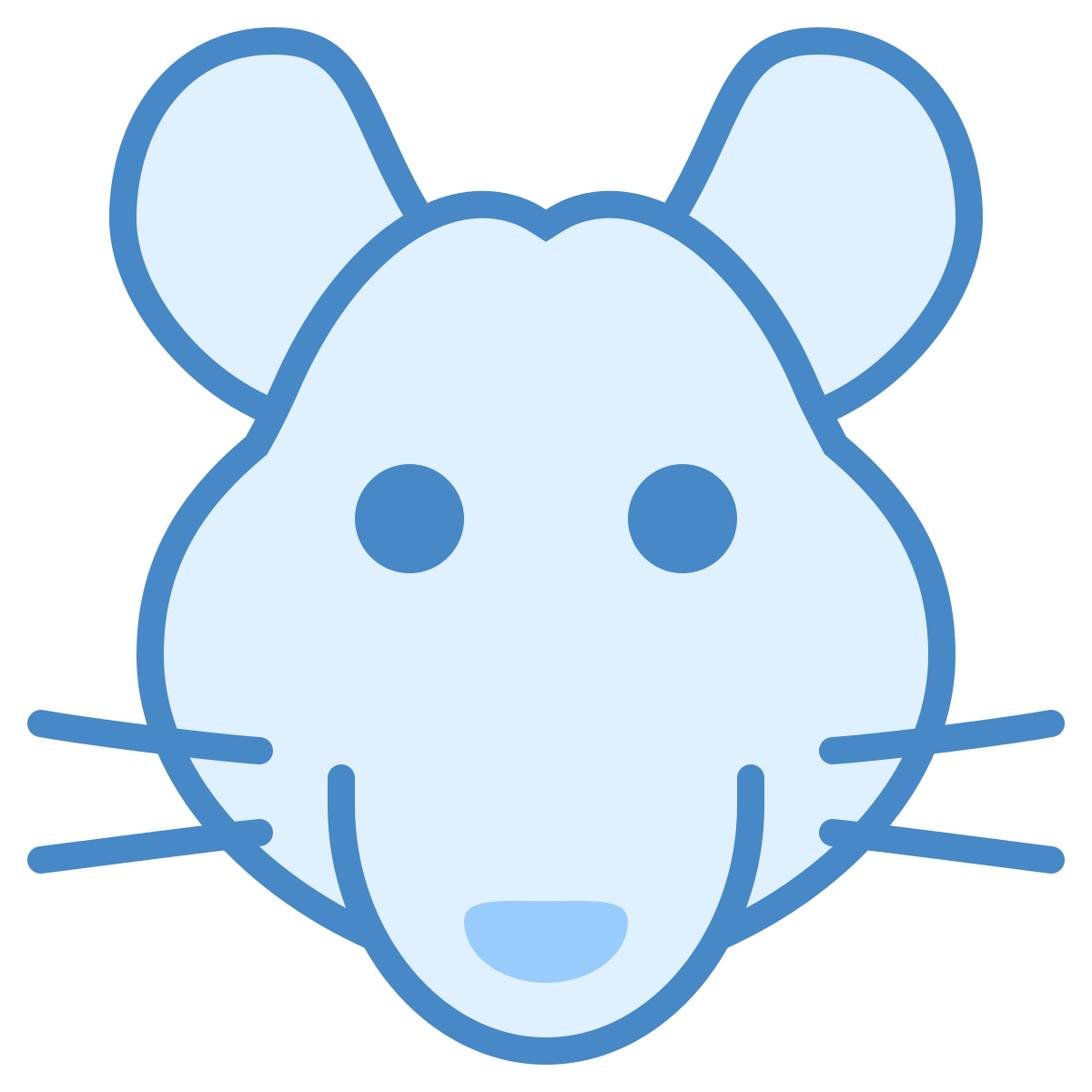 blue ui style year of rat icon