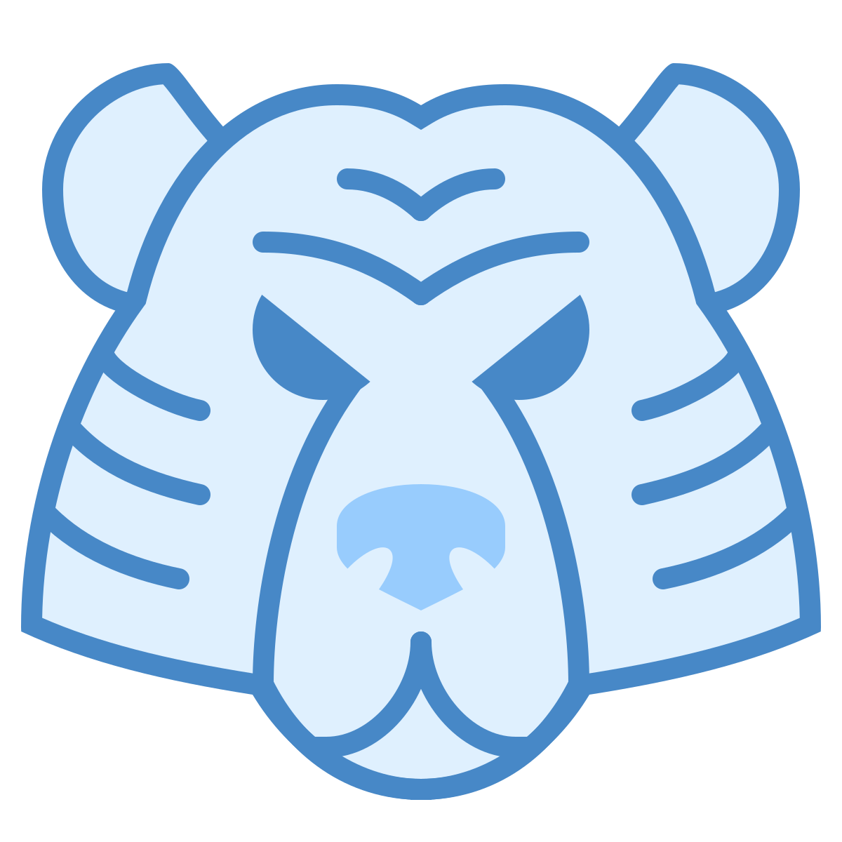 blue ui style year of tiger icon