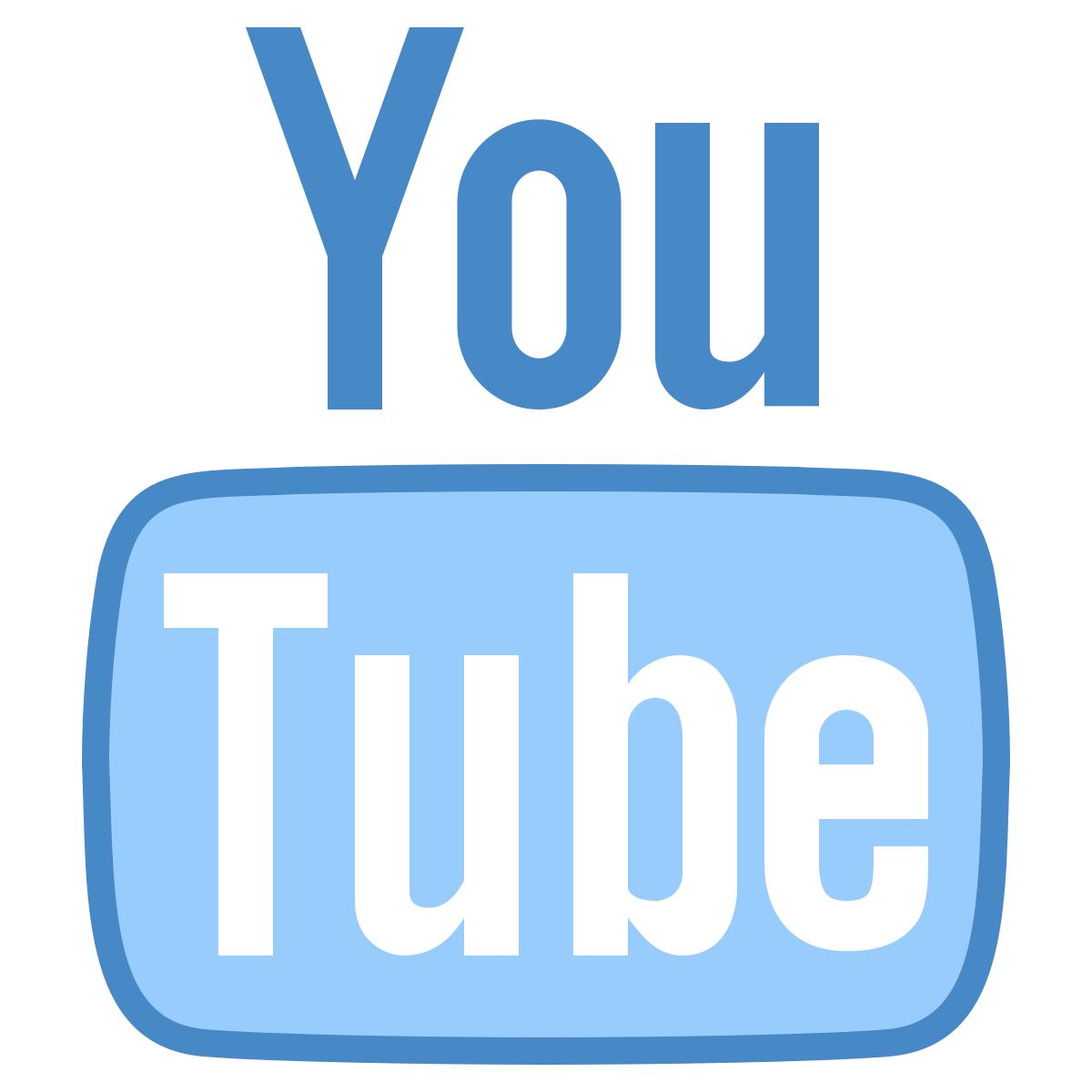 blue ui style youtube icon