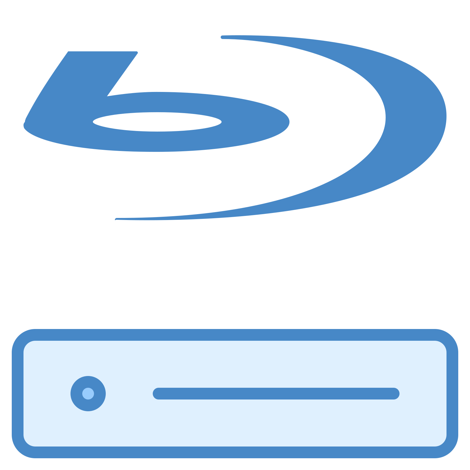 蓝光光盘播放机 icon. the icon is a blu ray disc player.
