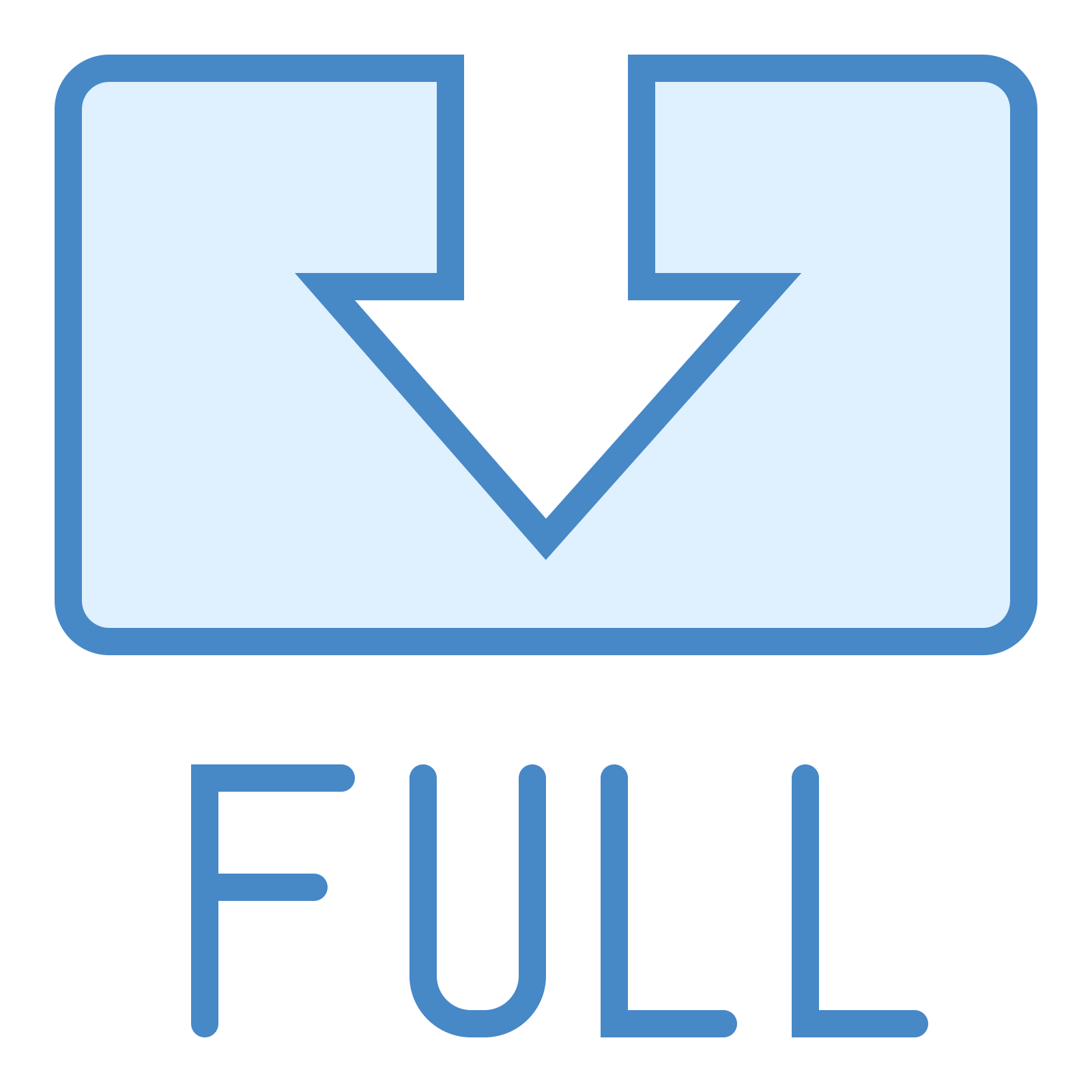 there is a rectangle with an arrow pointing down into the