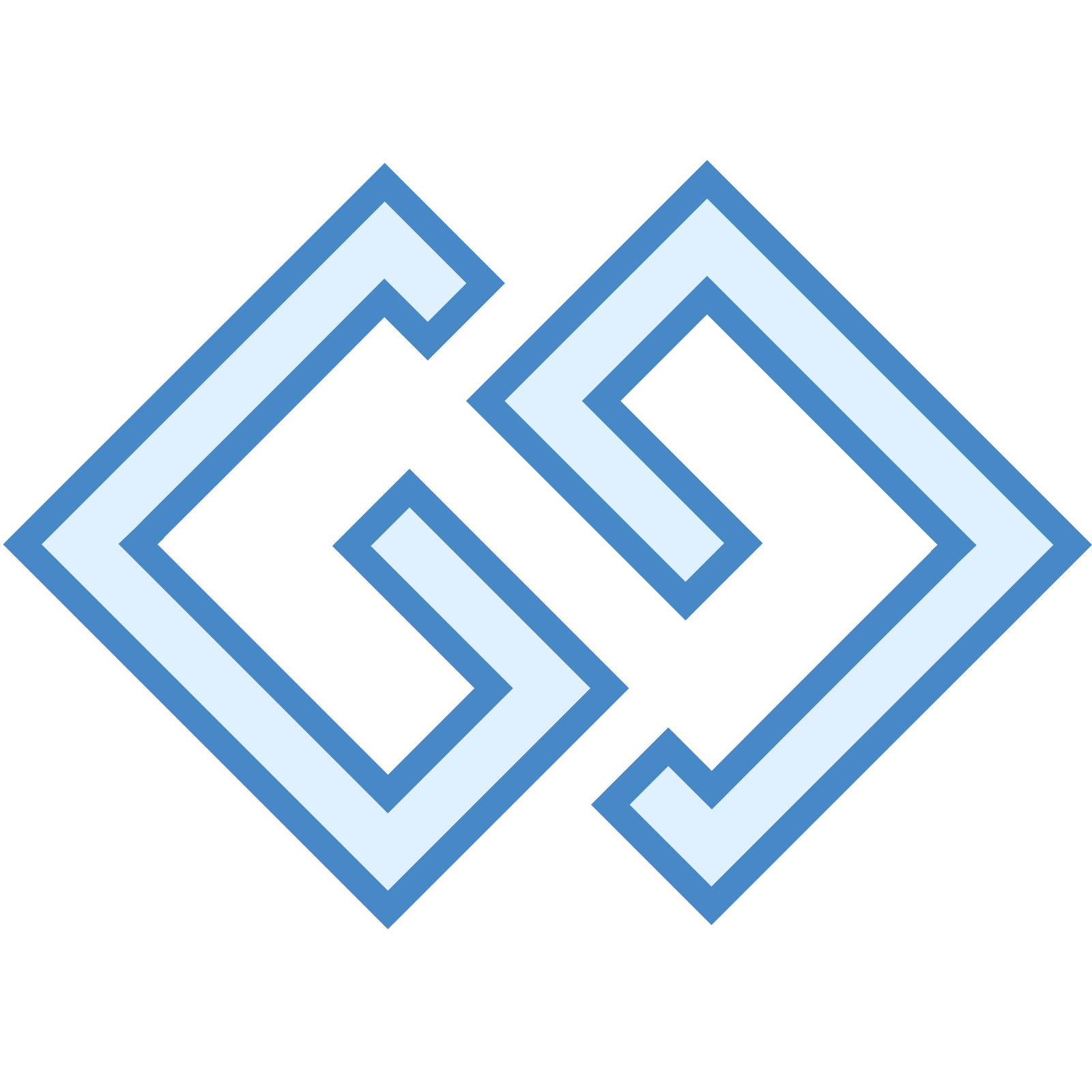 its a logo of gg reduced to two capital letter gs.