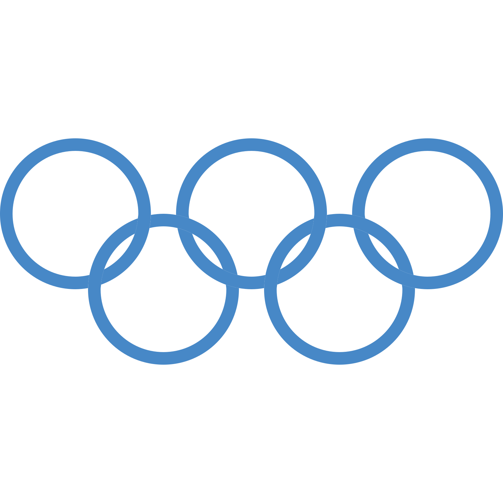 奥运五环 蓝色图标 (png,矢量)
