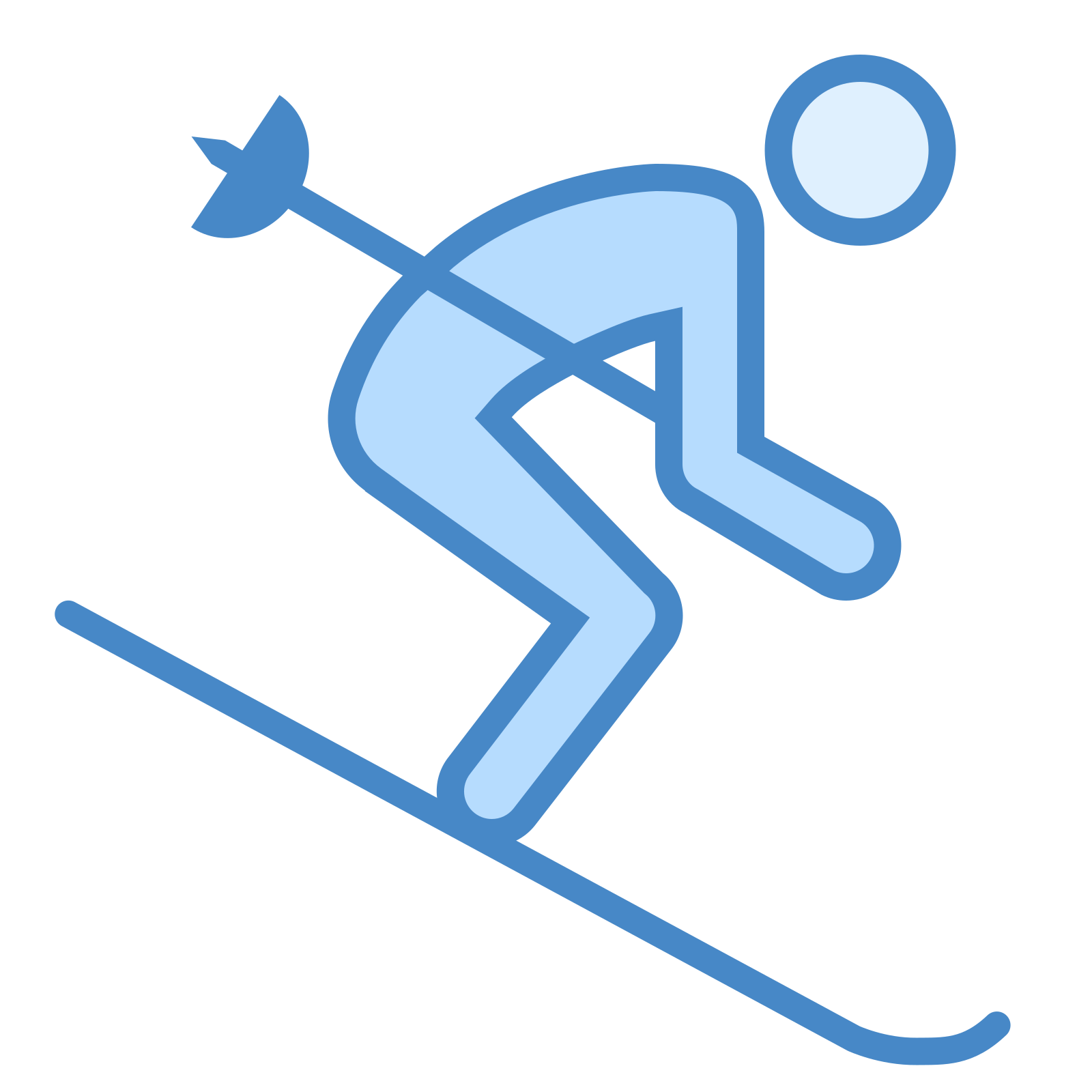 滑雪 蓝色图标 (png,矢量)