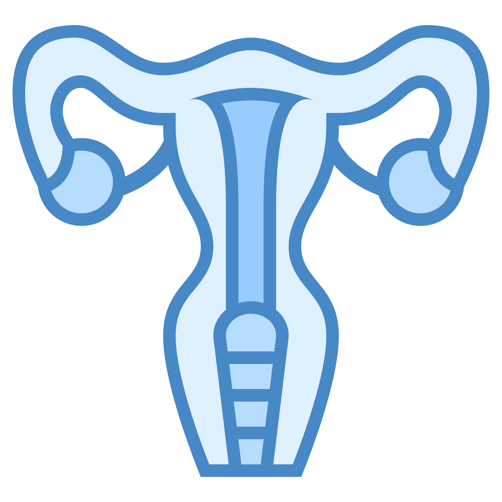this icon represents the uterus of a female human.
