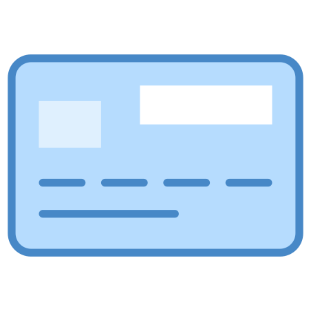 Debit Card icon in Blue UI Style