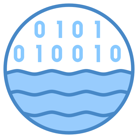 Datalake icon in Blue UI Style