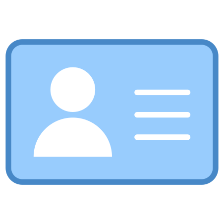 Identification Documents icon in Blue UI Style