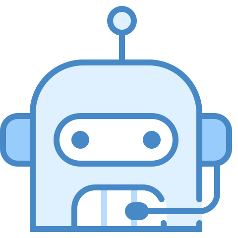 Chatbot Icon In Blue Ui Style