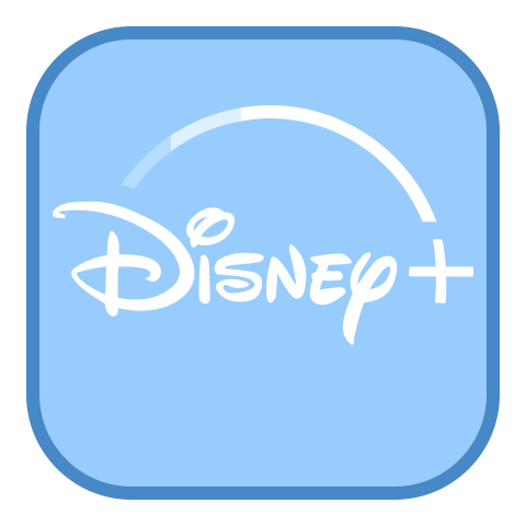 Disney Plus Icon In Blue Ui Style