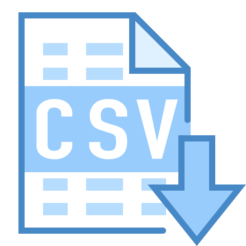 ブルー Ui スタイルでの エクスポートcsv のアイコン