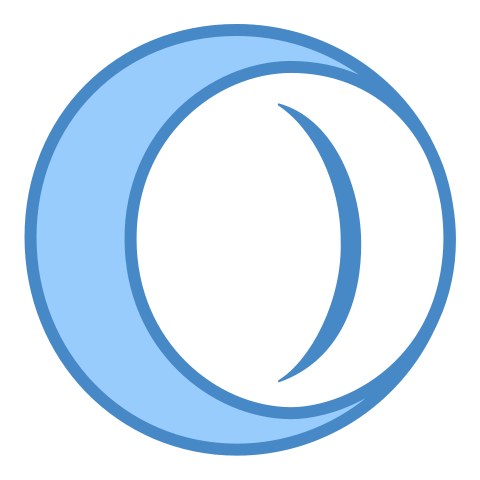 Opera Gx Icon In Blue Ui Style