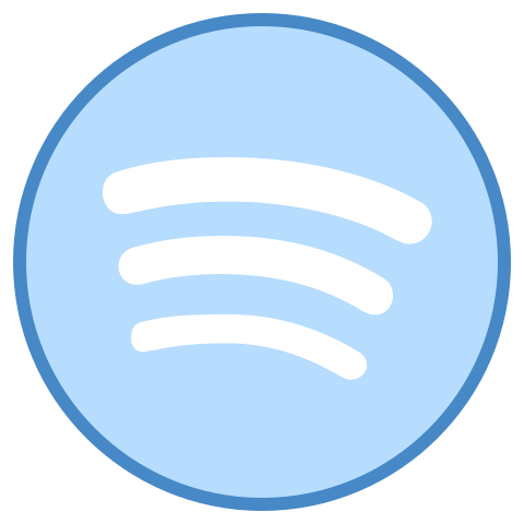 Spotify Icon In Blue Ui Style Spotify Icon In Blue Ui Style