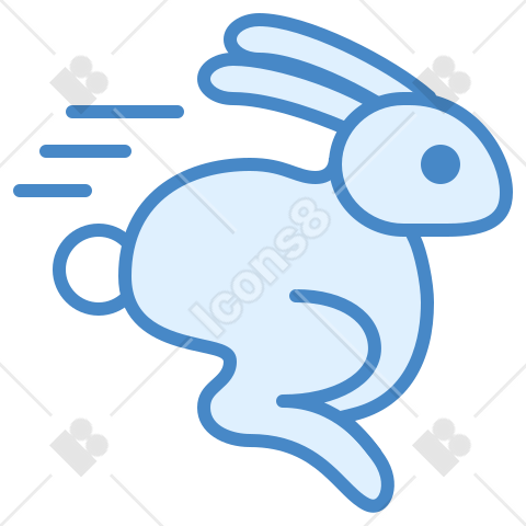 Running Rabbit icon in Blue UI Style