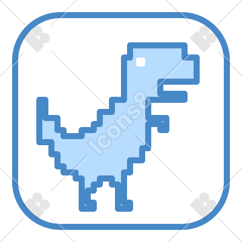 Steve Jumping Dino icon in Blue UI Style