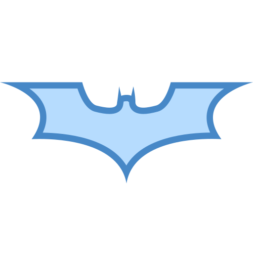 Batman Logo icon in Blue UI Style