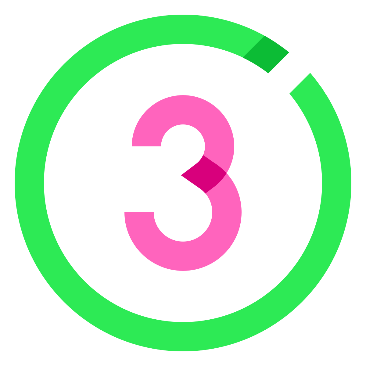 water color style 3 circle icon