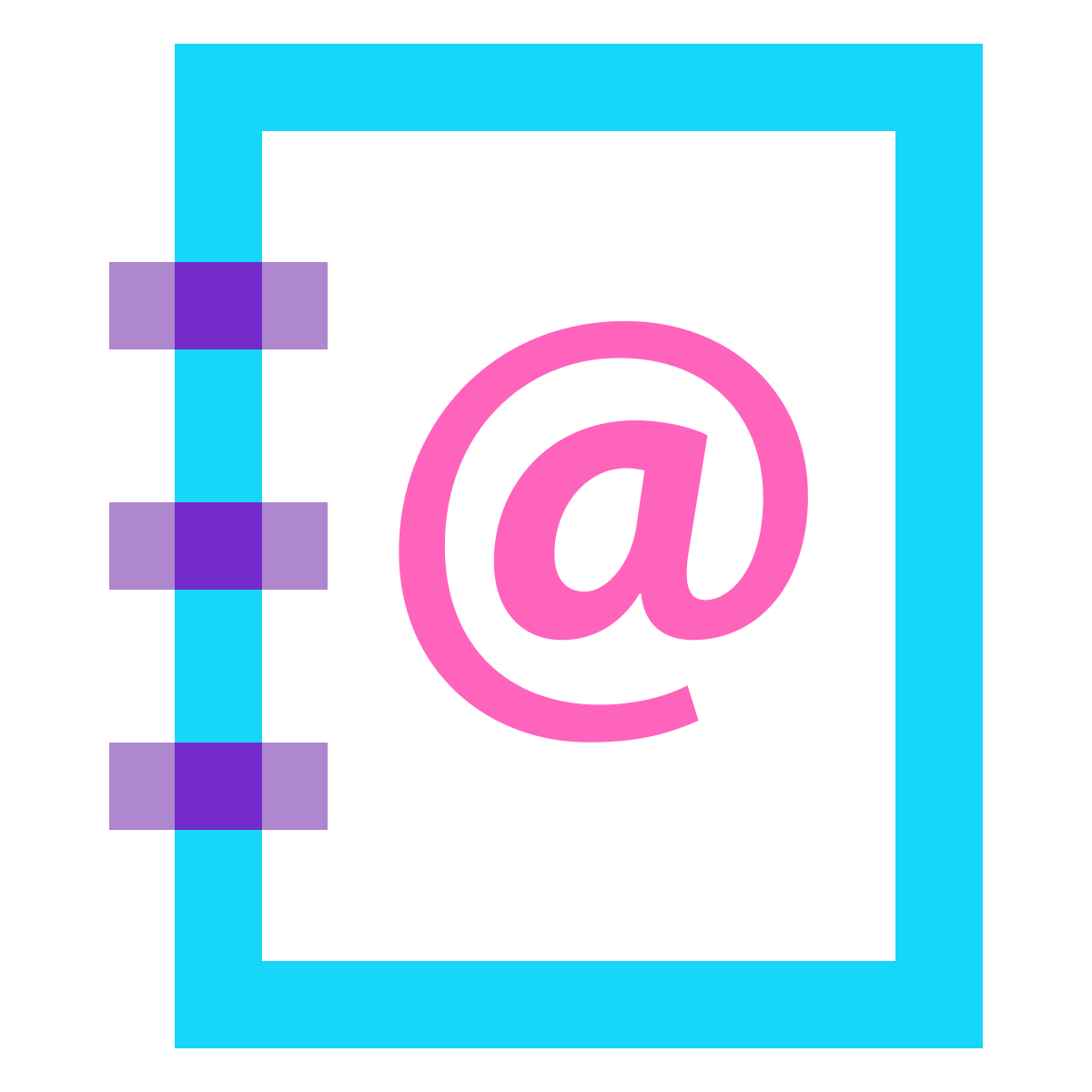 water color style address book icon