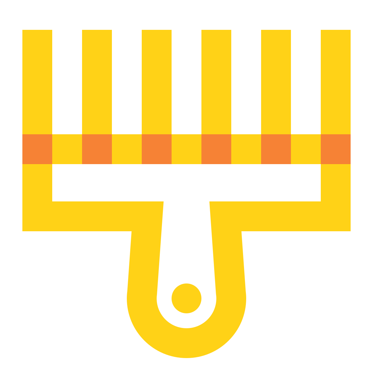water color style afro pick icon