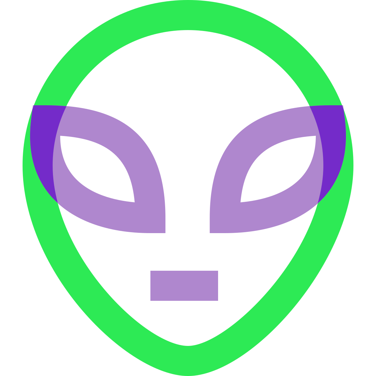 water color style alien icon