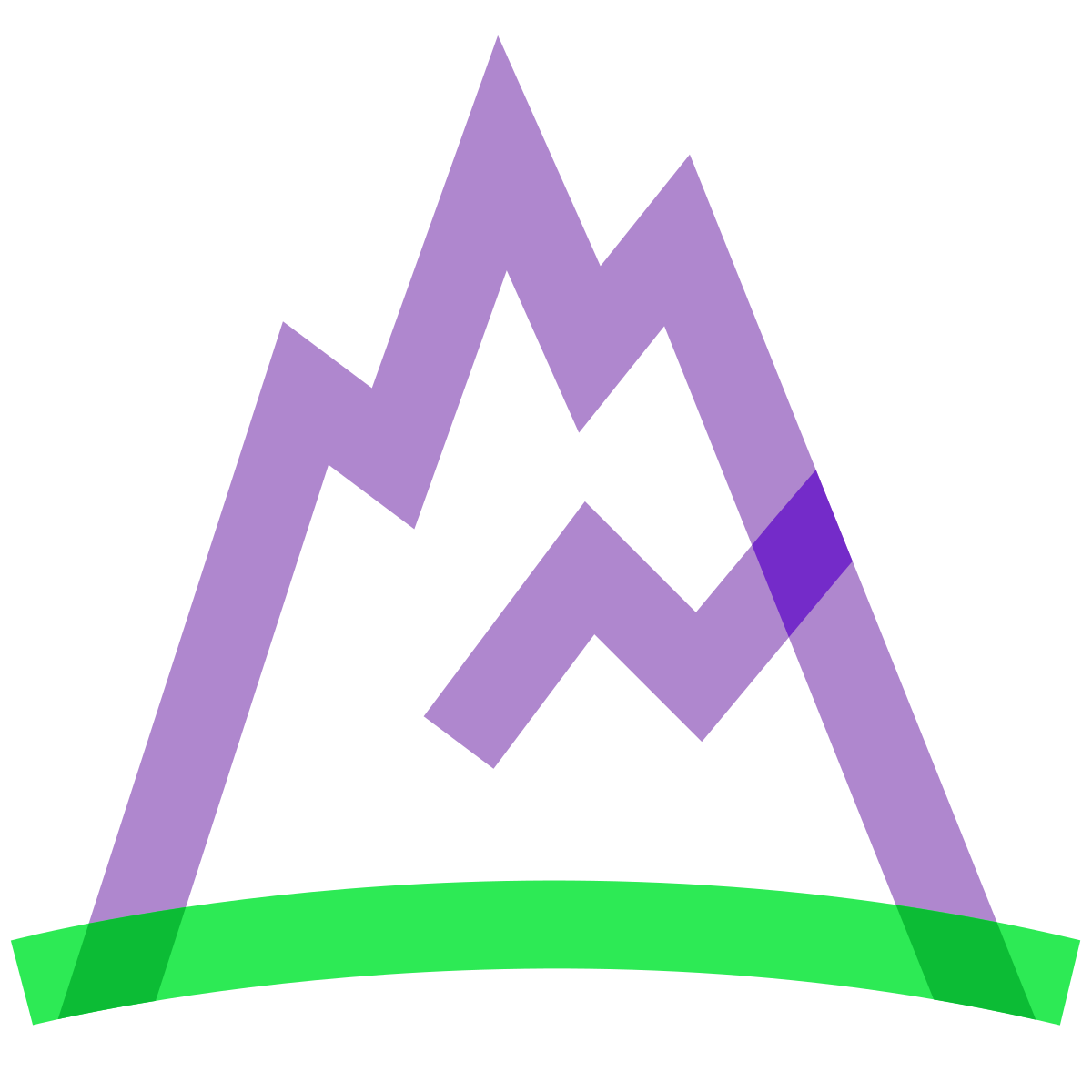 water color style alps icon