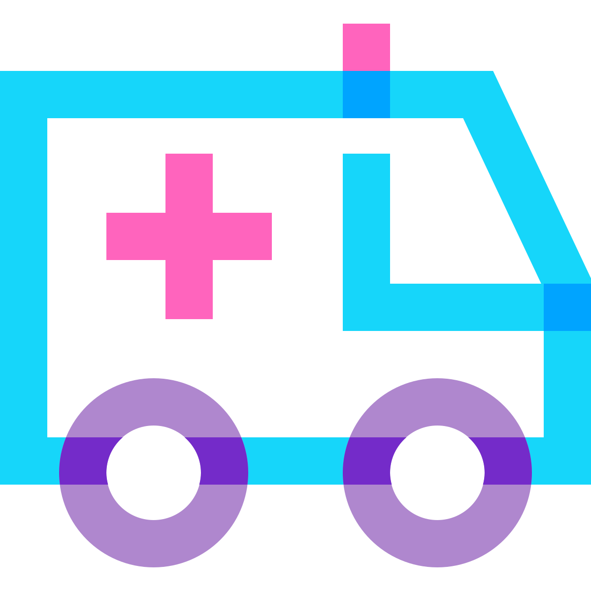 water color style ambulance icon