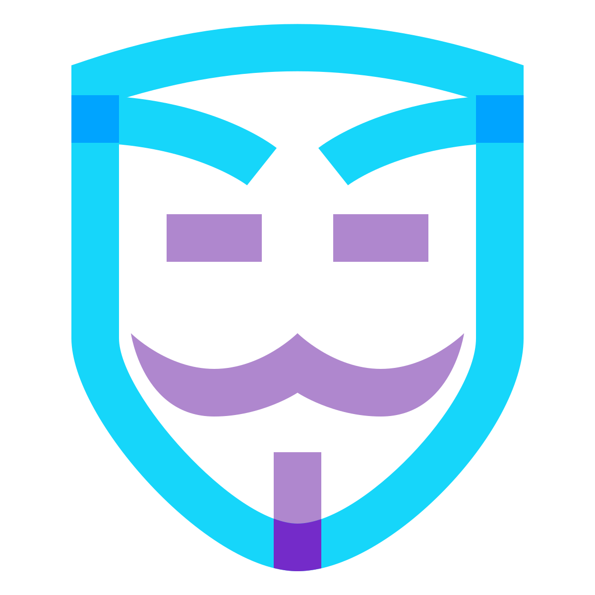 water color style anonymous mask icon