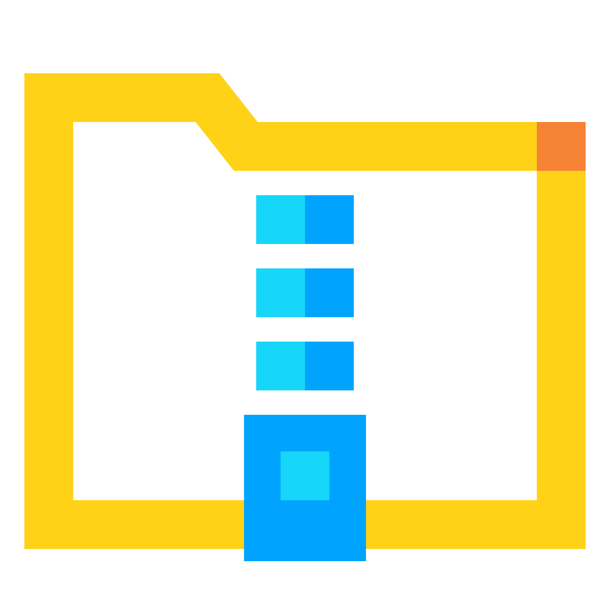 water color style archive folder icon