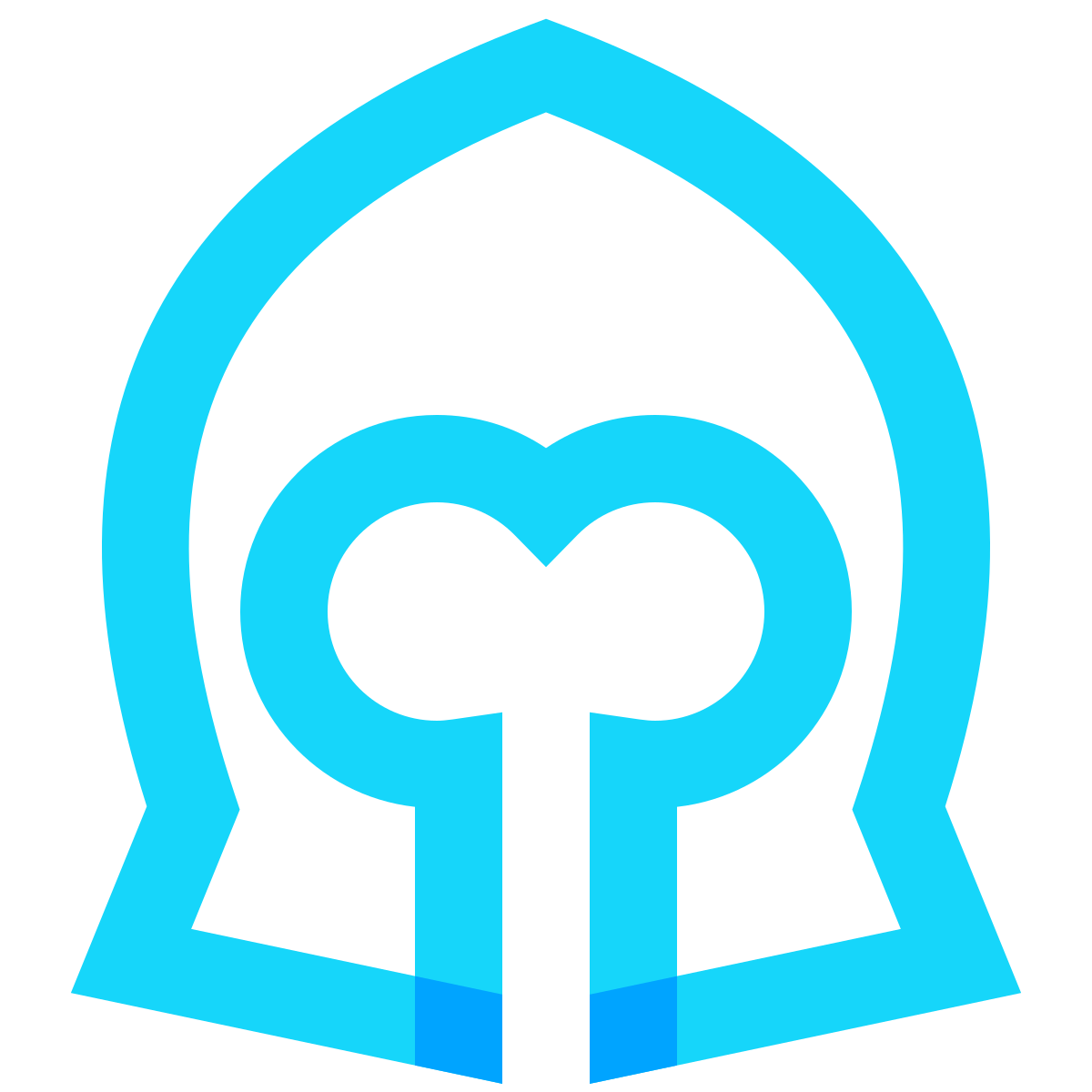 water color style armored helmet icon