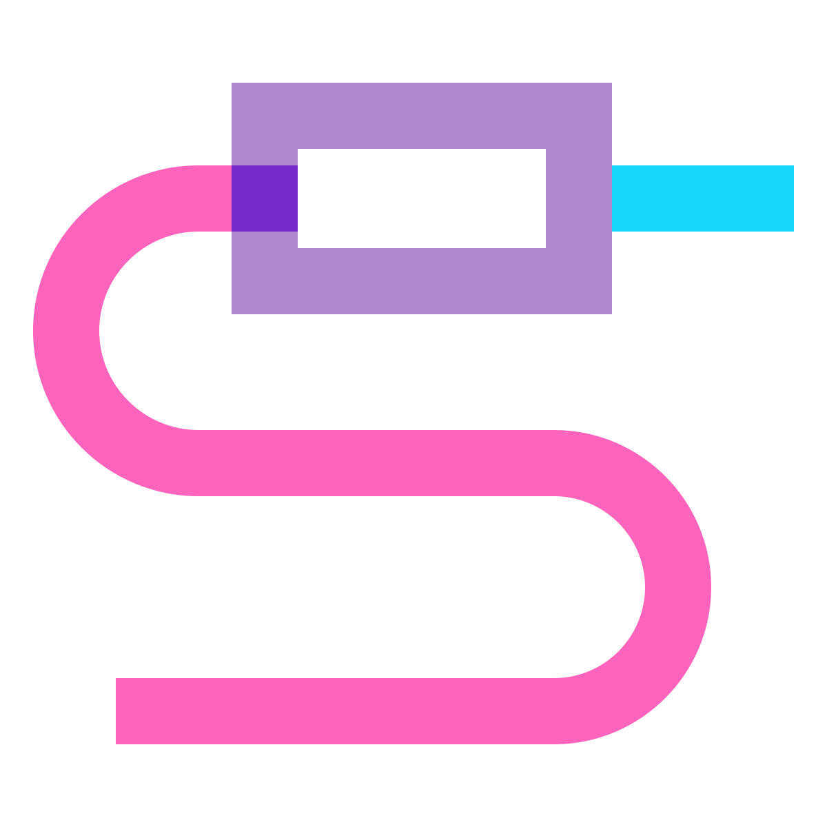 water color style audio cable icon