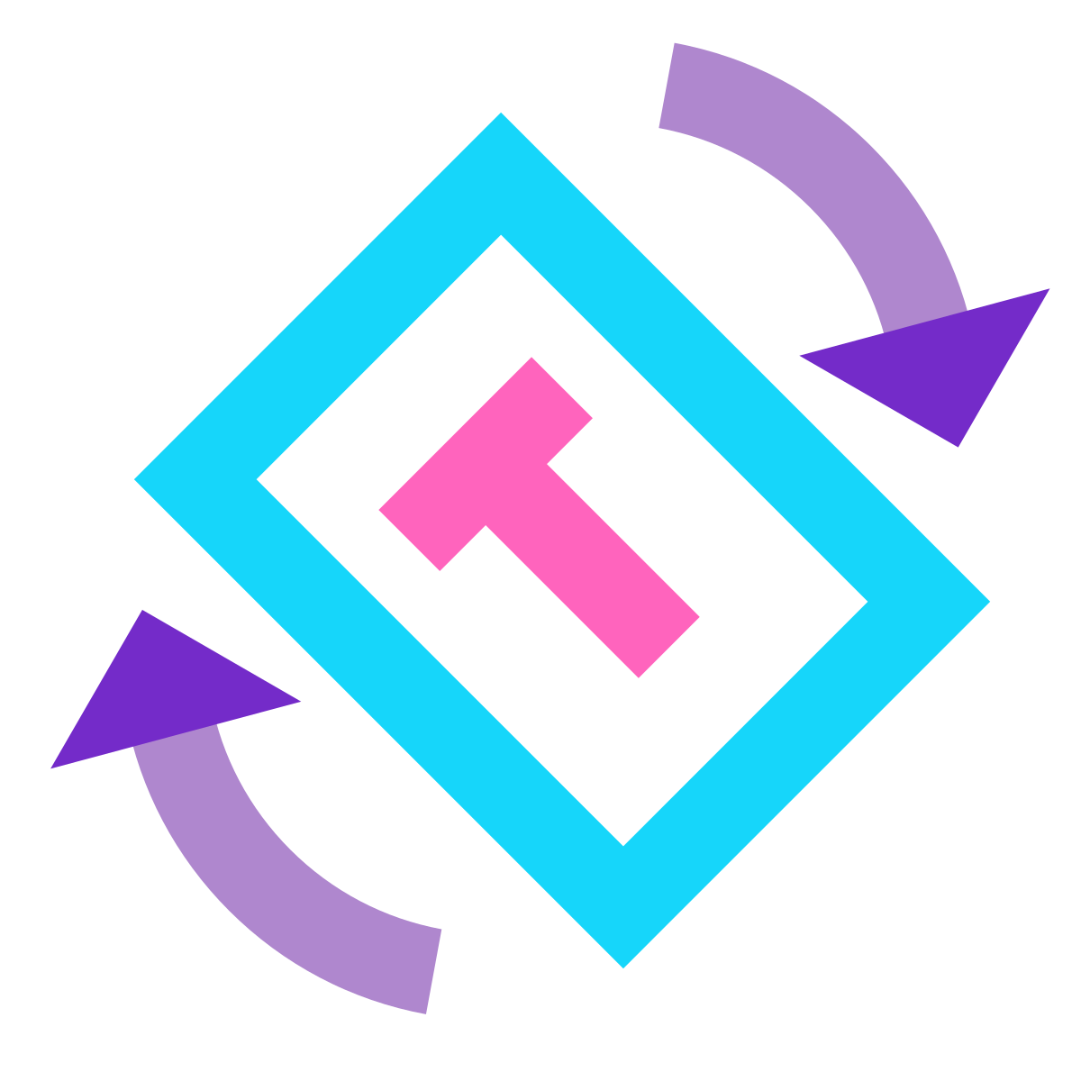 water color style auto rotate based on text icon