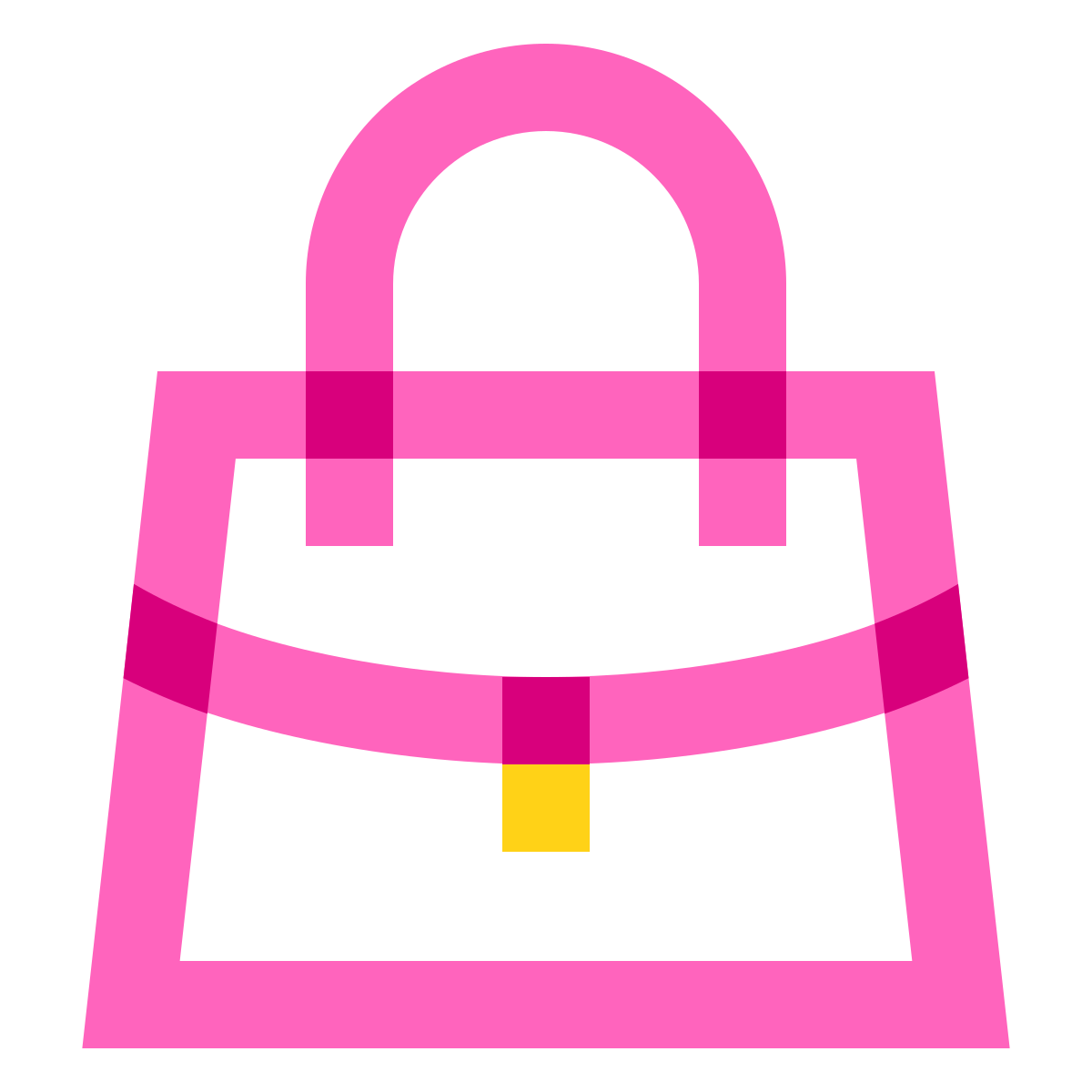 water color style bag front view icon