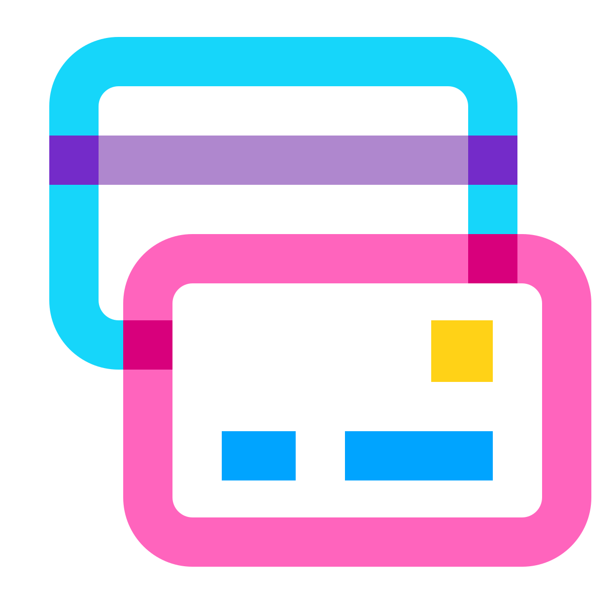 water color style bank cards icon