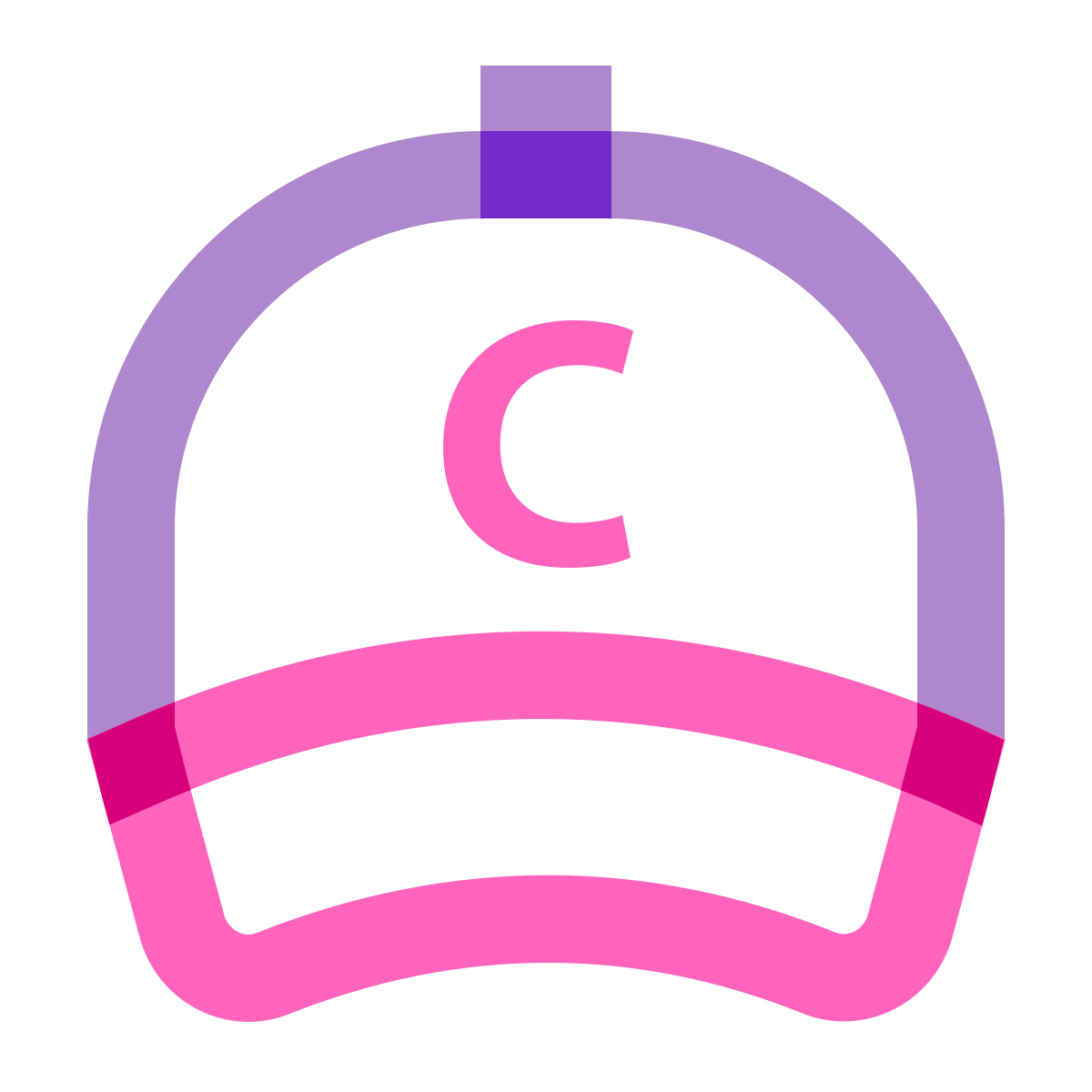 water color style baseball cap icon