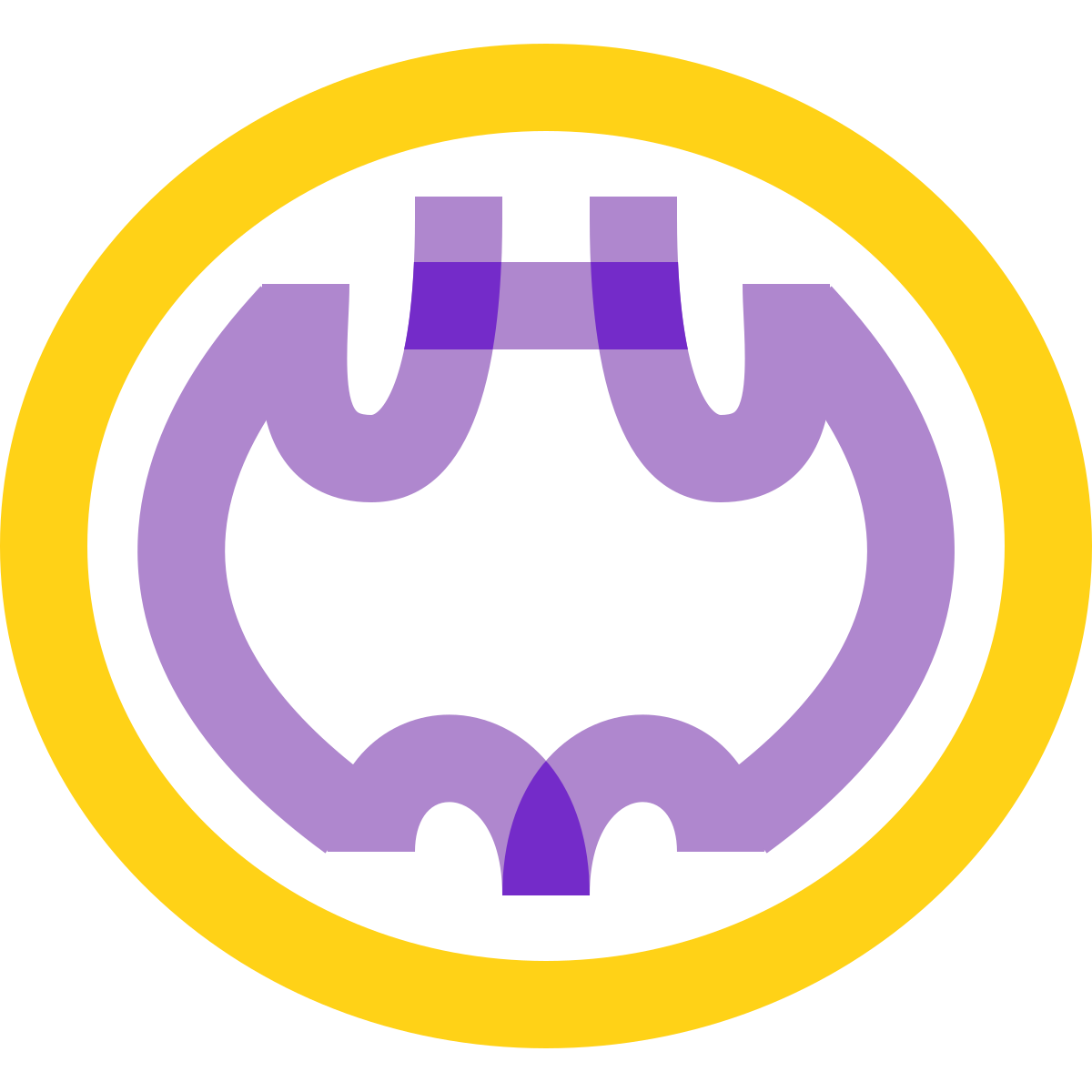water color style batman old icon