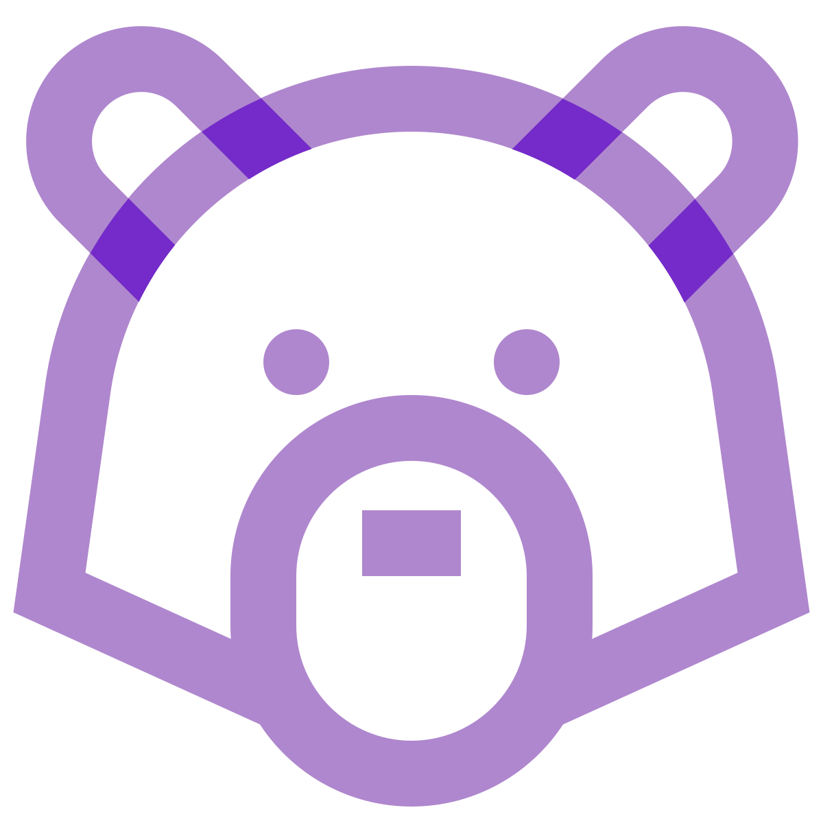 water color style bear icon