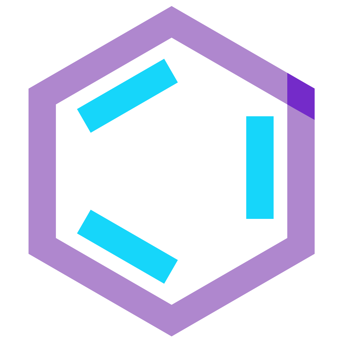water color style benzene ring icon