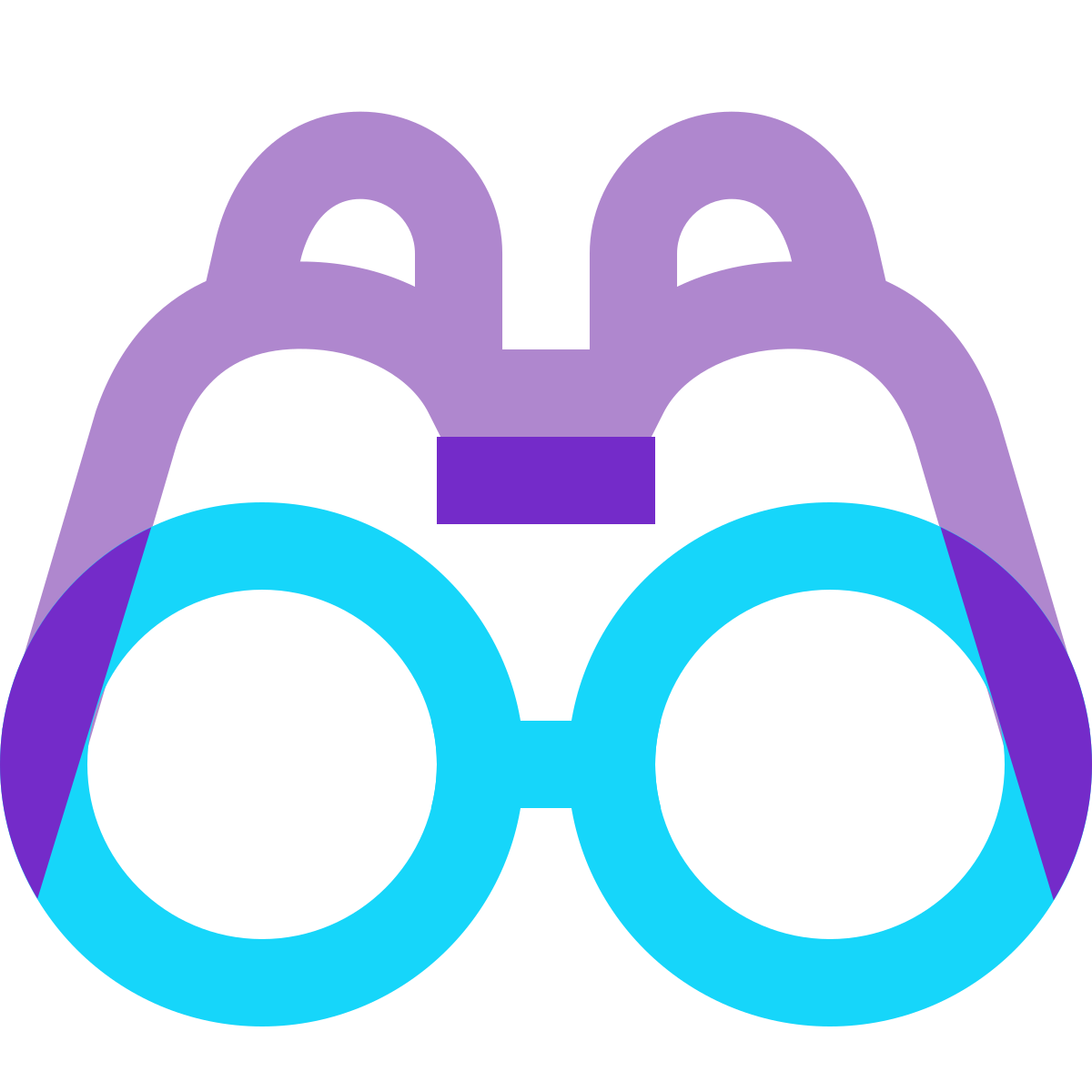 water color style binoculars icon