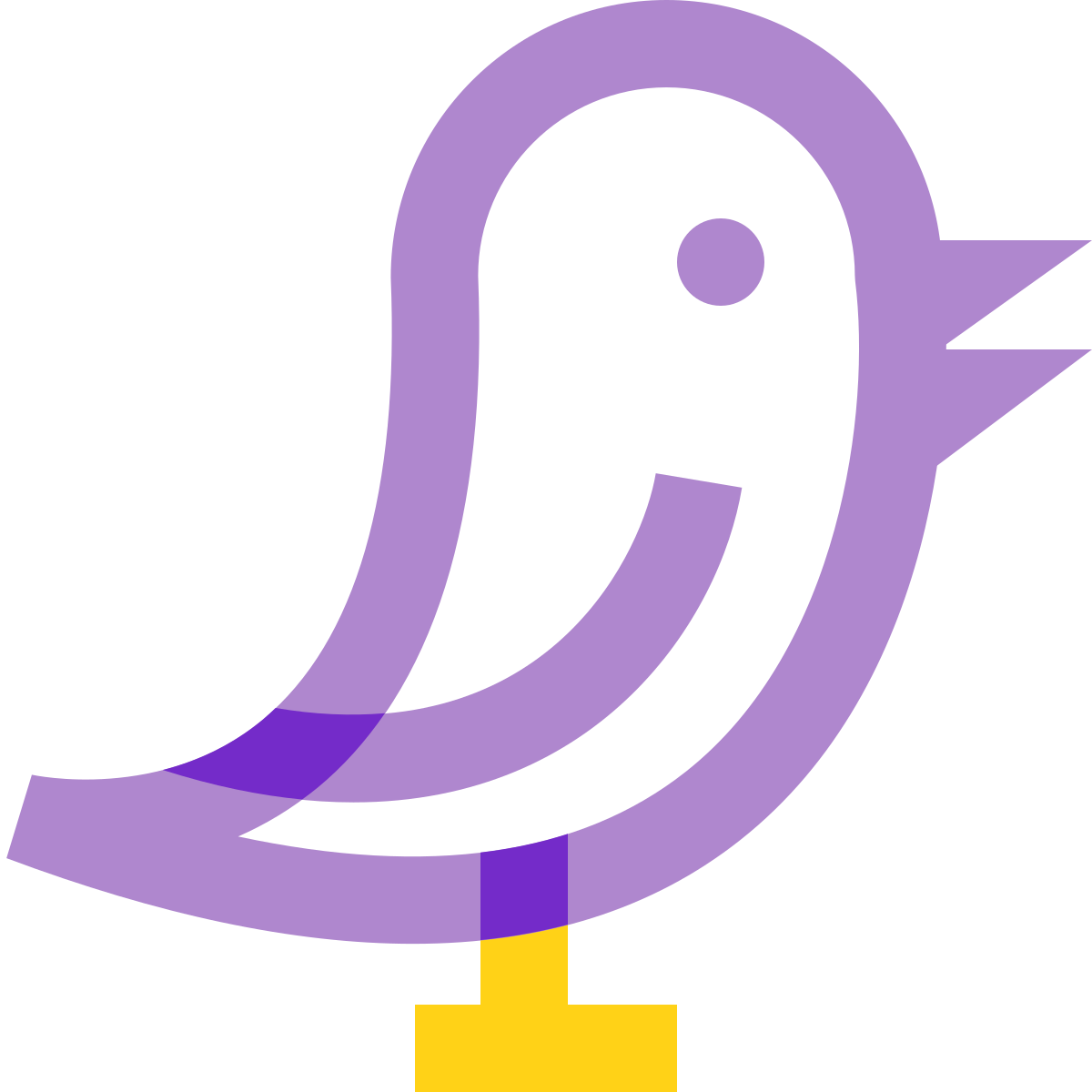 water color style bird icon