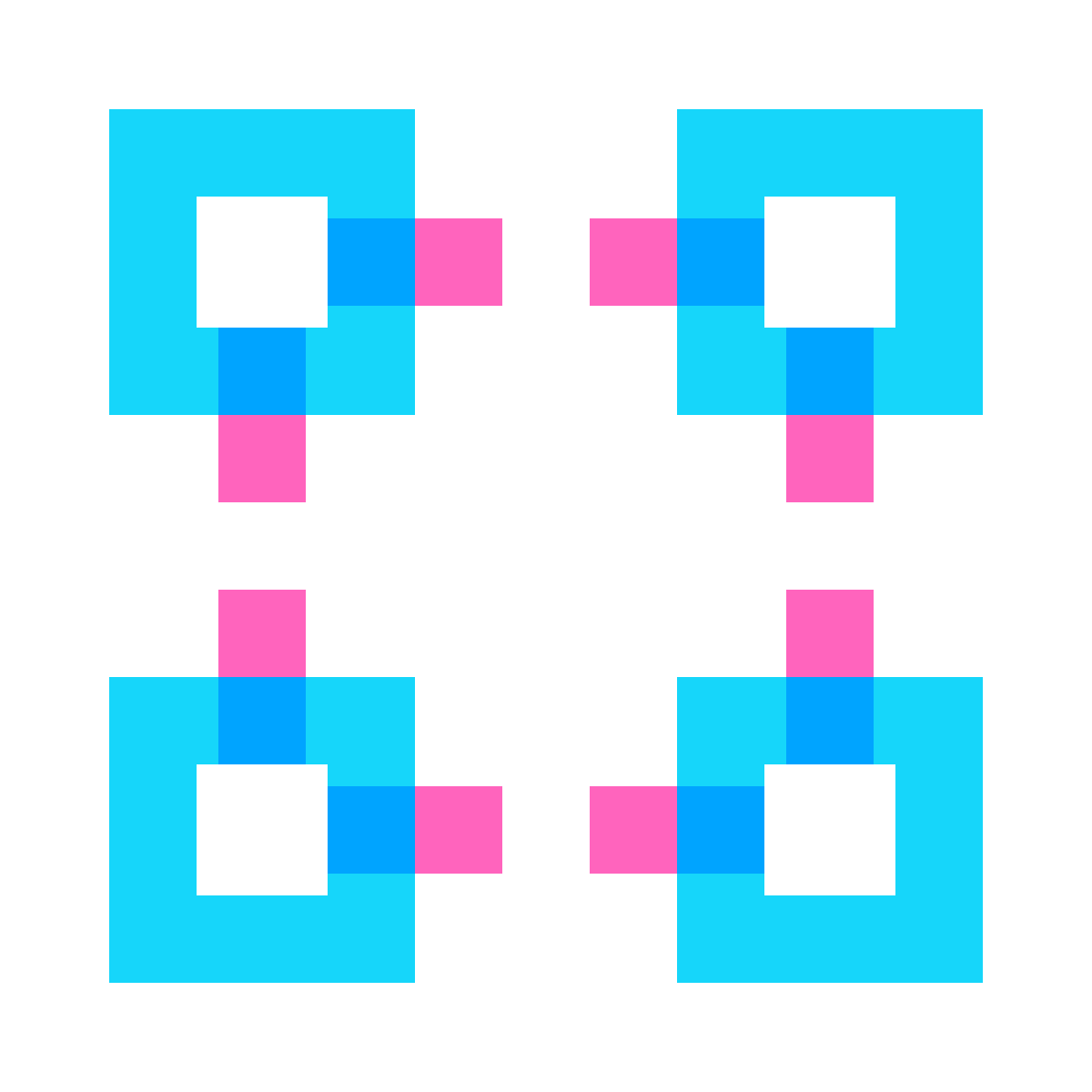 water color style blockchain technology icon