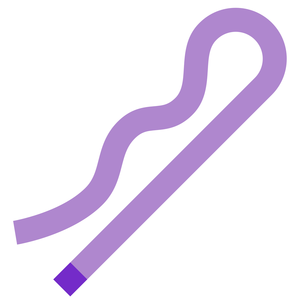 water color style bobby pin icon