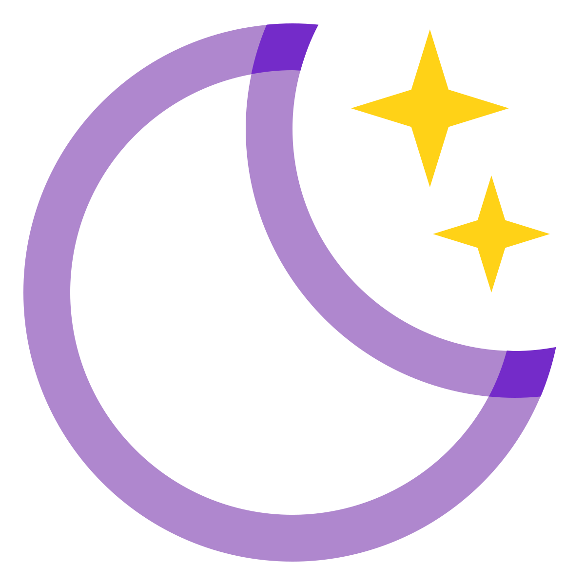 water color style bright moon icon
