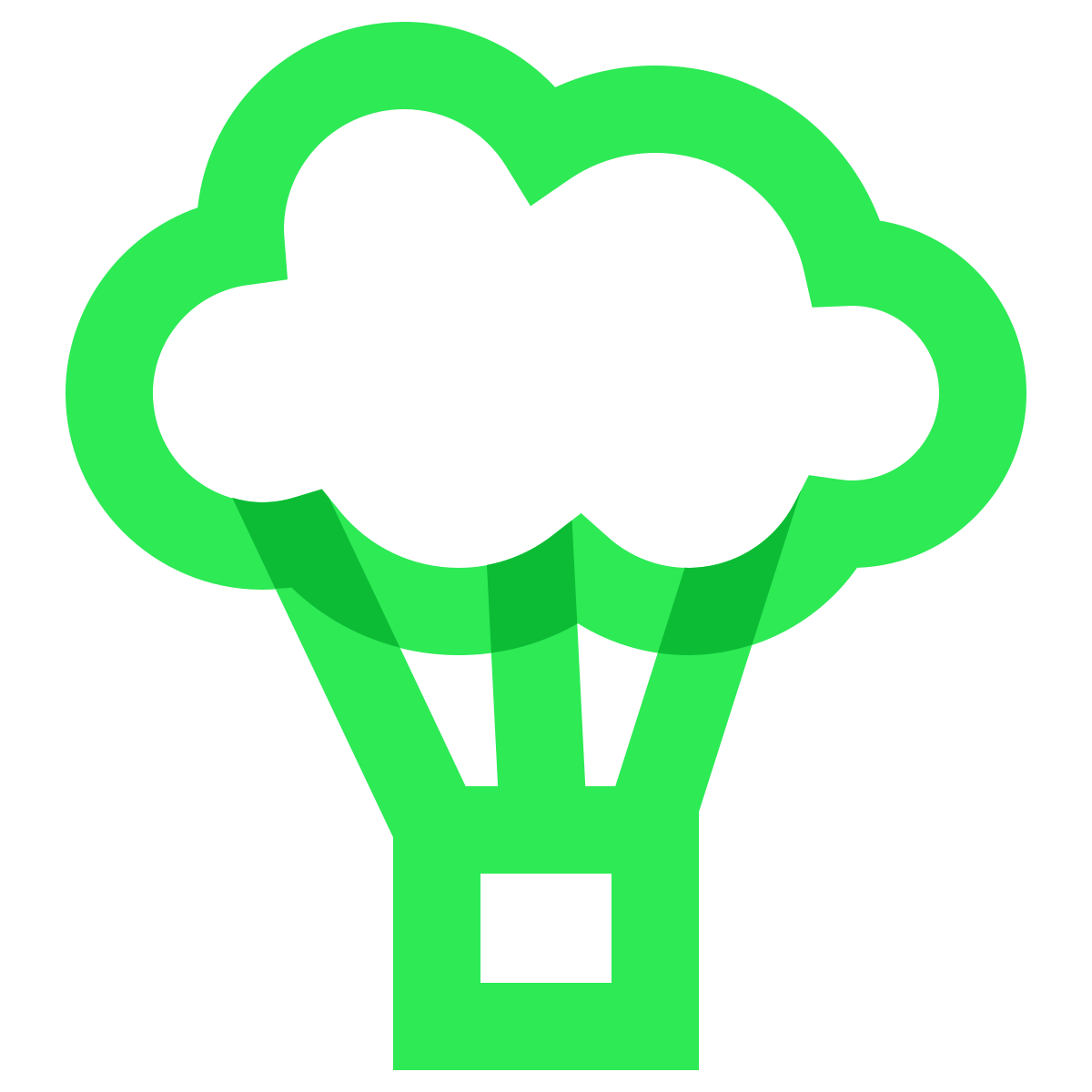 water color style broccoli icon
