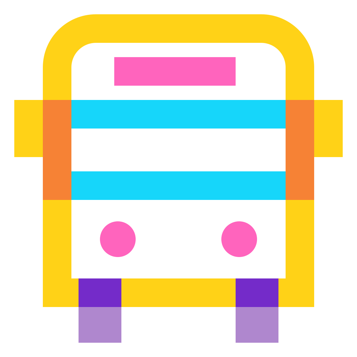 water color style bus icon